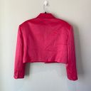 Alice + Olivia Shan Cropped Satin Blazer in Candy Photo 7