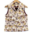 The Territory Ahead  Womens 6 Corduroy Vest Button Front Purple Lavender Floral Photo 0