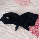 American Eagle  Ruffled Black Bikini Top Size S Photo 2