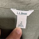 L.L.Bean  100% linen button down shirt olive green size small Photo 2