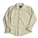 American Vintage Vintage Sierra Blue Terry Cloth Fleece Lined Button Down Cream Medium Photo 0