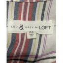 Lou & grey Womens Hi Lo Top Beige Red Plaid Long Sleeve Button Cuff XS Photo 6