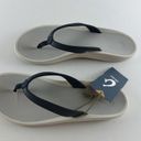 Olukai NEW  Pi’oe W 11 Beach Pool Sandals Flip Flop Slippers Trench Blue/Mst Grey Photo 7