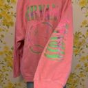 Nirvana NWOT  Women's Preppy Smiley Face Crewneck Sweatshirt pink  XL Photo 0