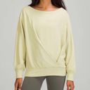 Lululemon Pleated Modal Fleece Pullover Crew Dew Green size 6 NWT Photo 0