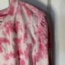 DKNY Jeans Pink and White Water Color Acid Wash 100% Cotton Sweater Photo 1