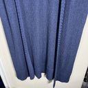 Chico's  Sz 1/M Vest Blue Metallic Duster Cardigan Sweater Sleeveless Long Photo 2