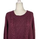 Lane Bryant  Cable Knit Shimmer Metallic Pullover Sweater in Purple Size 22/24 Photo 3