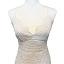 Blue Rain  Lace Sheath Midi Dress Sleeveless V Neck White Size S Bridal Wedding Photo 3