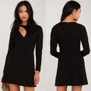 Kendall + Kylie  Black Long Sleeve Cut-Out Mini Little Dress Women's Size Small Photo 1