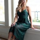 ASTR  The Label Embroidered Lace Midi Dress Hunter Green sz Small Photo 7