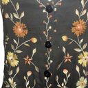 Vintage Boho Embroidered Floral Vest Small Cotton Photo 2