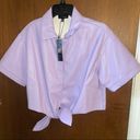 Lucy Paris NWT lilac Billie button top Photo 4