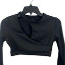 n:philanthropy  Black Roxbury Cropped Long Sleeve Slash Top Size Small New Photo 2