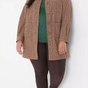 Lane Bryant  Brushed Faux-Wool Jacket Retro Houndstooth Plaid Size 16 Photo 0