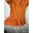 Bebe NWT  Embroidered Flutter Fit and Flare Dress - Orange Mini Dress Size Medium Photo 1