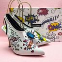 Dolce & Gabbana  Graphic-Print Slingback Pump EU 37 US 7 White High Heel Stiletto Photo 14