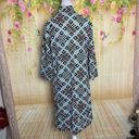 Vintage Blue  and Brown Checkered Pattern Dress Photo 1