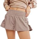 Free People FP  Movement Get Your Flirt On Shorts Athletic Pumice Tan Brown Sz S Photo 0