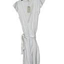 Lucky Brand  Wrap Dress Size Small White Linen Blend Side Tie Womens New Photo 0