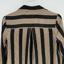 L'Agence  Tyler Long Sleeve Silk Blouse in Dark Champagne & Black Stripe XS/T Photo 4