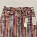 Ella Moss  | High Waist Denim Mini Skirt Rainbow Stripe Juniors 24 Photo 2