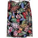 Cynthia Rowley  Tropical Floral‎ Faux Wrap Skirt Jersey Knit Size Large Photo 0