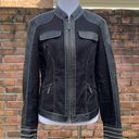 Cache  Unique Linen Leather Jacket Small S Photo 0