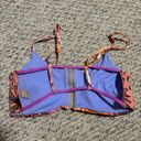 Maaji  Super Fly Palms Zipper Front Cage Strappy Bikini Top- Size Large Photo 4