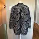 J. McLaughlin  Hester Jacket in Navy/White Raffia Palm Leaf Embroidered NWT XL Photo 4