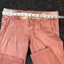 Pilcro  Pink Hyphen Chino Pants Size 26P Embroidered Floral Waist - 30x28 actual Photo 2