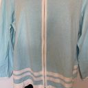 Cathy Daniels  Baby Blue Zipper Cardigan Photo 2