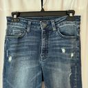 Vervet Dark Wash High Waisted Distressed Flared Crop 90s Style Y2K Jeans Size 26 Photo 4