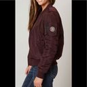 Madden Girl  burgundy bomber jacket sz M Photo 2