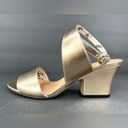 Salvatore Ferragamo  SHEENA METALLIC GOLD LEATHER ANKLE STRAP SANDALS SIZE US 6 Photo 8