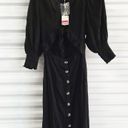 Free People  String Of Hearts Dress Women Size XS Black Linen Blend Casual Maxi Photo 4