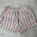 Forever 21 Pink And White Striped Pull On Shorts Photo 2