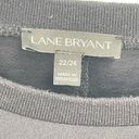 Lane Bryant  Womens Pullover blouse shirt Embroidered Metallic sequins Black Size Photo 8