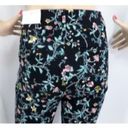 The Loft "" BLACK FLORAL MODERN SKINNY ANKLE CAREER CASUAL TROUSERS PANTS SIZE: 4 NWT Photo 3