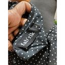 fab'rik  Women's Black 100% Polyester Long Sleeve V-Neck Blouse Size Large Photo 7