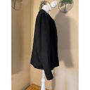 Vintage Blue  Ice Black Faux Micro Suede Embroidered Open Front Blazer Size 8 Photo 3