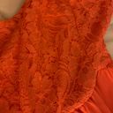 Divided Coral Lace Dress Photo 1