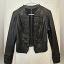 White House | Black Market  Black Leather Jacket Photo 0