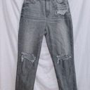 American Eagle AE Gray Wash Denim High Waisted Mom Jean size 10 Photo 0