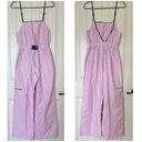 Free People Movement NWOT FP Movement Star Player Wide Leg Overall Jumpsuit  Ligh Pink Color Sz XS Photo 4