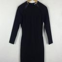 Stella McCartney  Black Embellished Neck Mesh Insert Knee Length Dress Size 44 Photo 2