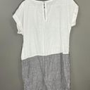 Garnet Hill Garnett Hill Linen Color Block Relaxed Fit Shift Dress Photo 4