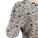 INC  X-Small Sweatshirt Top Floral Crew Neck Puff Sleeves Elastic Waist Stretch Photo 1