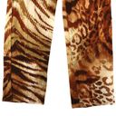 Natori  Womens Size M Pants Multi Animal Print Straight Leg Stretch Brown Photo 7