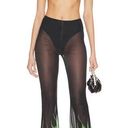 superdown  Deja Sheer Pant Set Black LARGE Flames Sheer Flare Devil Costume NEW Photo 0